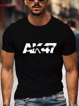 Men's Fashion High Street Printed Short Sleeve Tee Summer Casual Quick Dry Breathable Jersey Sportswear Tops