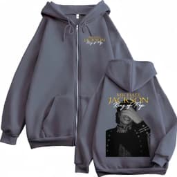 Michael Jackson King of Pop Hip Hop Zip Up Hoodies Men Women Harajuku Street Sweatshirt Jacket Casual Fleece Zipper Hooded Coats