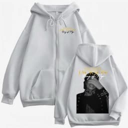 Michael Jackson King of Pop Hip Hop Zip Up Hoodies Men Women Harajuku Street Sweatshirt Jacket Casual Fleece Zipper Hooded Coats