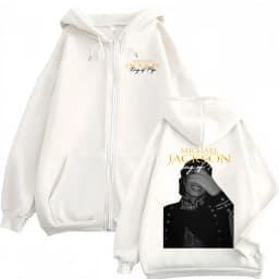 Michael Jackson King of Pop Hip Hop Zip Up Hoodies Men Women Harajuku Street Sweatshirt Jacket Casual Fleece Zipper Hooded Coats