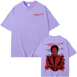 King of Pop Michael Jackson Thriller Graphic T Shirt Men Women Harajuku Vintage Style T-shirts High Quality 100% Cotton T Shirts
