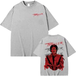 King of Pop Michael Jackson Thriller Graphic T Shirt Men Women Harajuku Vintage Style T-shirts High Quality 100% Cotton T Shirts