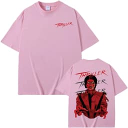 King of Pop Michael Jackson Thriller Graphic T Shirt Men Women Harajuku Vintage Style T-shirts High Quality 100% Cotton T Shirts