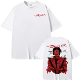 King of Pop Michael Jackson Thriller Graphic T Shirt Men Women Harajuku Vintage Style T-shirts High Quality 100% Cotton T Shirts