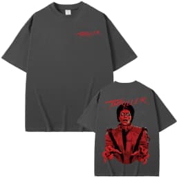 King of Pop Michael Jackson Thriller Graphic T Shirt Men Women Harajuku Vintage Style T-shirts High Quality 100% Cotton T Shirts