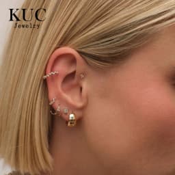 Light Luxury Vintage 925 Sterling Silver Fashion Fine Jewelry Minimalist Chunky Wide Dome Hoop Earrings for Girls