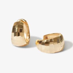 Light Luxury Vintage 925 Sterling Silver Fashion Fine Jewelry Minimalist Chunky Wide Dome Hoop Earrings for Girls