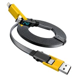 4 In 1 Fast Charging Cable Multi Port USB Type C Data Cable For IPhone16 15 14 Xiaomi Samsung Oppo Universal Charger Cord