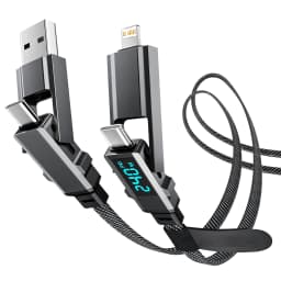 4 In 1 Fast Charging Cable Multi Port USB Type C Data Cable For IPhone16 15 14 Xiaomi Samsung Oppo Universal Charger Cord