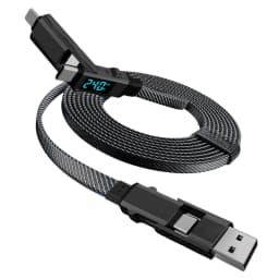 4 In 1 Fast Charging Cable Multi Port USB Type C Data Cable For IPhone16 15 14 Xiaomi Samsung Oppo Universal Charger Cord