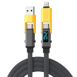 4 In 1 Fast Charging Cable Multi Port USB Type C Data Cable For IPhone16 15 14 Xiaomi Samsung Oppo Universal Charger Cord