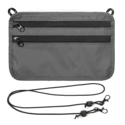 Travel RFID Wallet Passport Organizer, Lightweight Coin Purse With Adjustable Shoulder Strap For Credit Card, Cash, Cell Phone