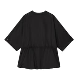 European and American style 2026 summer new women's round neck puffy hem short sleeved parka jacket