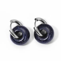 Natural Stone Earrings Pendant Women's Stainless Steel O-ring Earrings New Stone Earrings