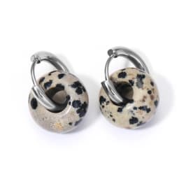 Natural Stone Earrings Pendant Women's Stainless Steel O-ring Earrings New Stone Earrings