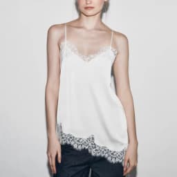 Chic Asymmetrical Lace Lace Patchwork Top Sexy Lace Sleeveless Camisole Tops Backless V Neck Backless Tops Summer Wear