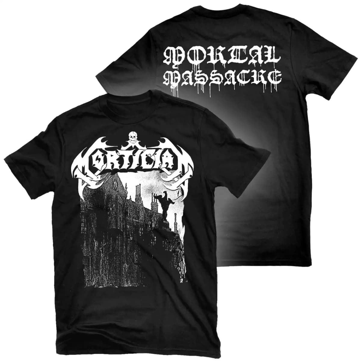Mortal Massacre Mortician Band Graphic Tee 100% Cotton Round Neck Casual Unisex T-shirt Summer Top