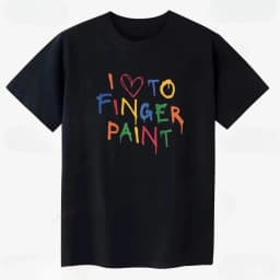 I Love To Finger Paint I'm Paint Matching Graphic T Shirts Funny Wife Girlfriend T-shirt Casual Women Clothes
