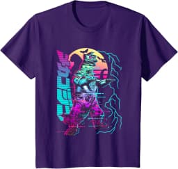 Godzilla Neon Mechagodzilla Fashion Casual Funny T-Shirt S-6XL