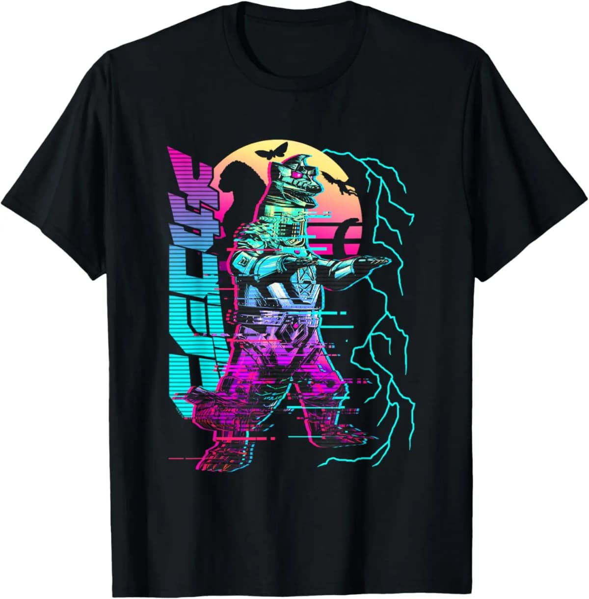 Godzilla Neon Mechagodzilla Fashion Casual Funny T-Shirt S-6XL