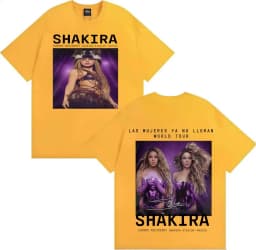 2026 Shakira World Tour Merch T-shirts Men Women Oversized Fashion Retro Streetwear Y2k Short Sleeve Cotton Female Male Clothing