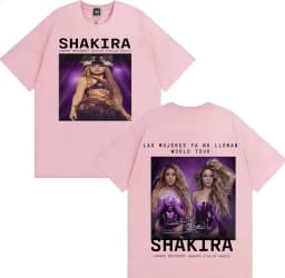 2026 Shakira World Tour Merch T-shirts Men Women Oversized Fashion Retro Streetwear Y2k Short Sleeve Cotton Female Male Clothing