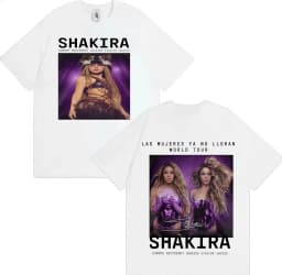 2026 Shakira World Tour Merch T-shirts Men Women Oversized Fashion Retro Streetwear Y2k Short Sleeve Cotton Female Male Clothing