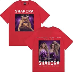 2026 Shakira World Tour Merch T-shirts Men Women Oversized Fashion Retro Streetwear Y2k Short Sleeve Cotton Female Male Clothing