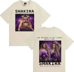 2026 Shakira World Tour Merch T-shirts Men Women Oversized Fashion Retro Streetwear Y2k Short Sleeve Cotton Female Male Clothing