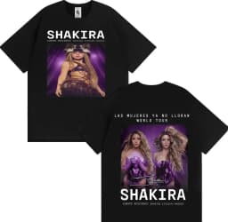2026 Shakira World Tour Merch T-shirts Men Women Oversized Fashion Retro Streetwear Y2k Short Sleeve Cotton Female Male Clothing