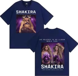 2026 Shakira World Tour Merch T-shirts Men Women Oversized Fashion Retro Streetwear Y2k Short Sleeve Cotton Female Male Clothing