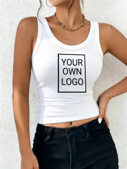 Customize Pattern Personalized Women Vest Summer Trendy Sleeveless Camisole Casual Vacation singlet Breathable Cotton Tank Tops