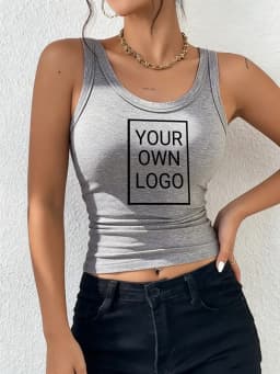 Customize Pattern Personalized Women Vest Summer Trendy Sleeveless Camisole Casual Vacation singlet Breathable Cotton Tank Tops