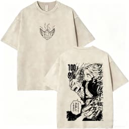 Washed Vintage Anime My Hero Academia Bakugou Katsuki Merch T Shirts Men Women Manga Casual Retro T-shirts Cosplay Streetwear