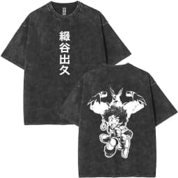 Washed Vintage Anime My Hero Academia Bakugou Katsuki Merch T Shirts Men Women Manga Casual Retro T-shirts Cosplay Streetwear