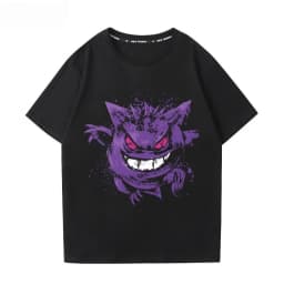 Anime Pokémon Gengar Printed T-shirt Men's and Women's T-shirt Men's Tops Harajuku Y2K T-shirt 2026 Summer New Tee Streetwear