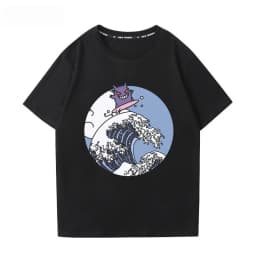 Anime Pokémon Gengar Printed T-shirt Men's and Women's T-shirt Men's Tops Harajuku Y2K T-shirt 2026 Summer New Tee Streetwear