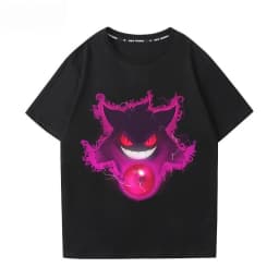 Anime Pokémon Gengar Printed T-shirt Men's and Women's T-shirt Men's Tops Harajuku Y2K T-shirt 2026 Summer New Tee Streetwear