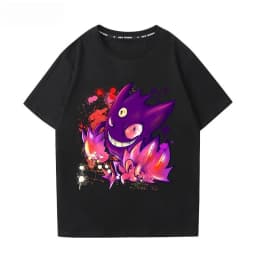 Anime Pokémon Gengar Printed T-shirt Men's and Women's T-shirt Men's Tops Harajuku Y2K T-shirt 2026 Summer New Tee Streetwear
