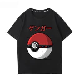 Anime Pokémon Gengar Printed T-shirt Men's and Women's T-shirt Men's Tops Harajuku Y2K T-shirt 2026 Summer New Tee Streetwear