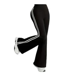 Women's Casual Sports Flared Pants, Side Stripe Design, High-Waisted and Hip-Lifting, Suitable for All Seasons, Slim-Fit Long Pants