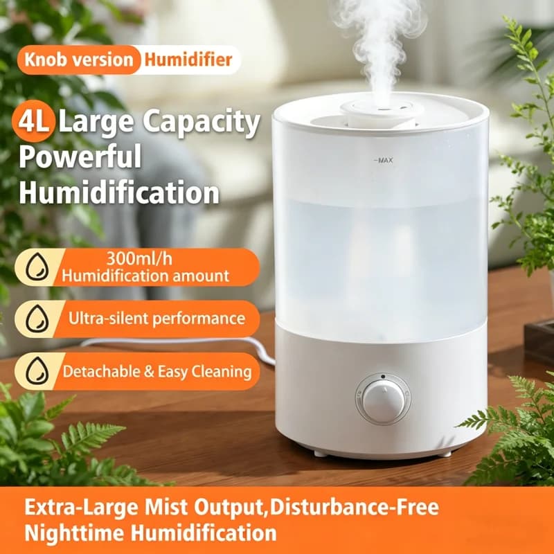 4L Large Capacity Air Humidifier with Remote Control Timer Plant Mist Aroma Diffuser for Home And Office Humidifier