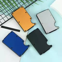 Aluminum Alloy Card Holder Ultra Thin RFID Blocking Metal Wallet Anti Theft Credit Card Clip Portable Business Storage Case