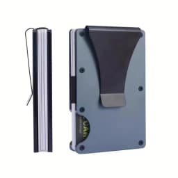 Aluminum Alloy Card Holder Ultra Thin RFID Blocking Metal Wallet Anti Theft Credit Card Clip Portable Business Storage Case