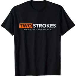 Men's Motocross T-Shirt Vintage Twin-Cylinder Motorcycle/Off-Road Riding Two-Stroke Men's T-shirts for Summer Unisex