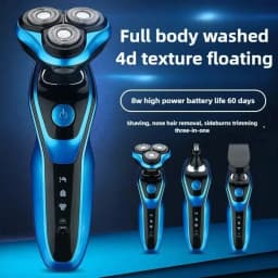 Portable 3 in 1 Electric Shaver Three Heads Rechargeable Men's Shaver Waterproof High Speed Sideburn Trimmer