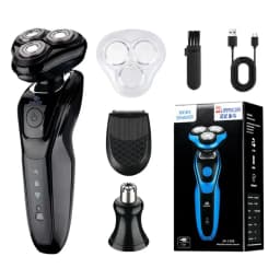 Portable 3 in 1 Electric Shaver Three Heads Rechargeable Men's Shaver Waterproof High Speed Sideburn Trimmer