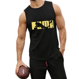2026 New Men's Leopard Logo Tank Tops Casual Sleeveless Shirts Summer Workout Vest for Gym Running Sports Streetwear