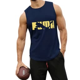 2026 New Men's Leopard Logo Tank Tops Casual Sleeveless Shirts Summer Workout Vest for Gym Running Sports Streetwear