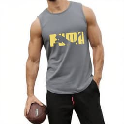 2026 New Men's Leopard Logo Tank Tops Casual Sleeveless Shirts Summer Workout Vest for Gym Running Sports Streetwear